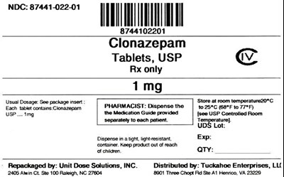 Clonazepam 1 mg (8744102201 Clonazepam 1 mg)